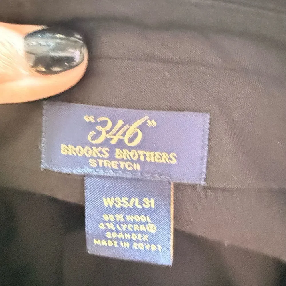 Brooks Brother 346 Men's Black Pinstripped Suit Blazer and Pants